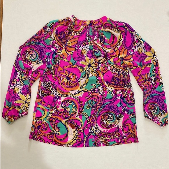 Lilly Pulitzer EUC Elsa Silk Blouse *Rare Print - Picture 3 of 12